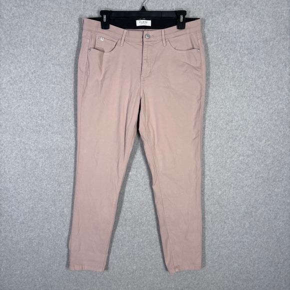 Curve Appeal Pants 10 Tan Skinny Minimalist Jegging Tummy Shaping Neutral Quiet - Picture 1 of 11
